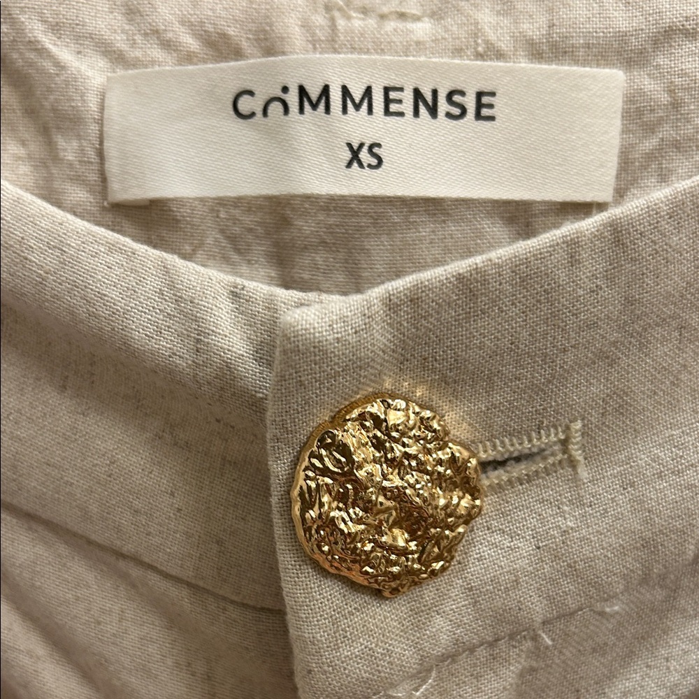 Commense Cotton & Linen Puff-Sleeves Bow-Back Top and Pants Set XS - Picture 7 of 7